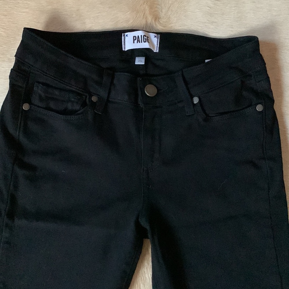 Paige BLACK Stretch “Verdugo Ultra SKINNY” Jeans - Picture 3 of 12